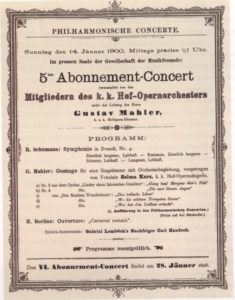 1900 Concert Vienna 14-01-1900 - Des Knaben Wunderhorn (Premiere), Lieder eines fahrenden Gesellen