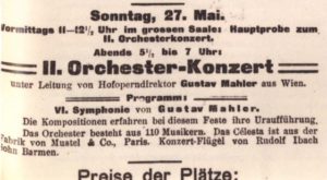 1906 Concierto Essen 27-05-1906 - Sinfonía n. ° 6 (Estreno)