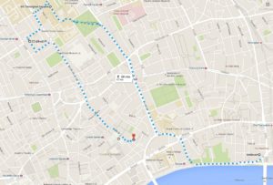 Mapa města Londýn Gustav Mahler