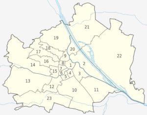 Districts of Vienna map