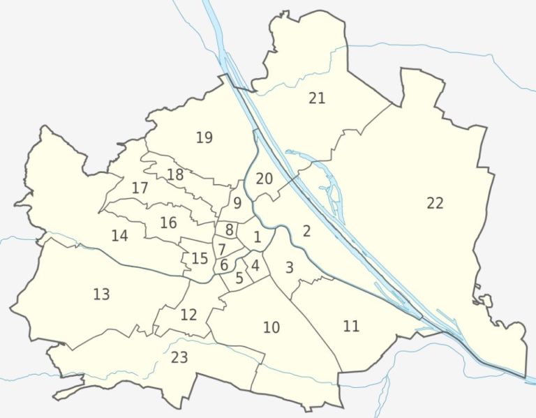 Districts Of Vienna Map - Mahler Foundation