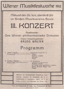 1912 Concert Vienna 26-06-1912 - Symphony No. 9 (Premiere, posthumous)