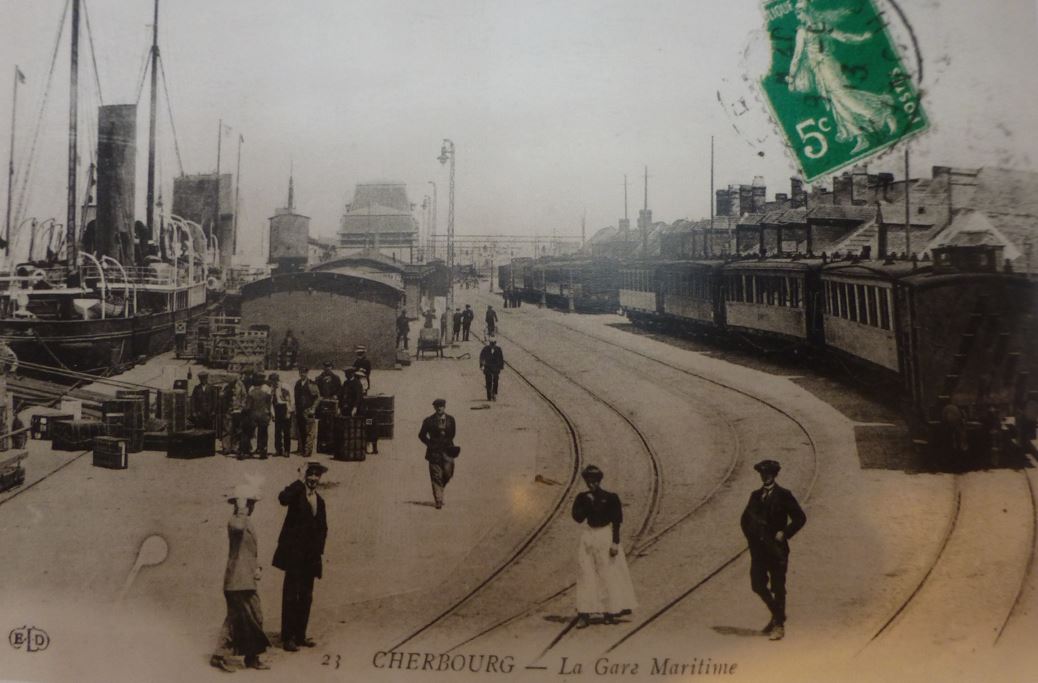 1905. Cherburgo, Gare Maritime